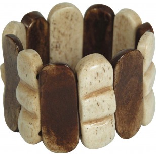 Pulsera diseño madera dos tonos